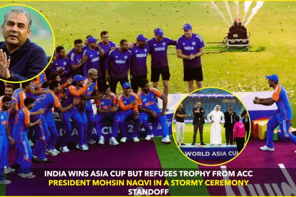 India Refuses Trophy from ACC Chief Naqvi Drama India Refuses Trophy from ACC Chief Naqvi Drama
