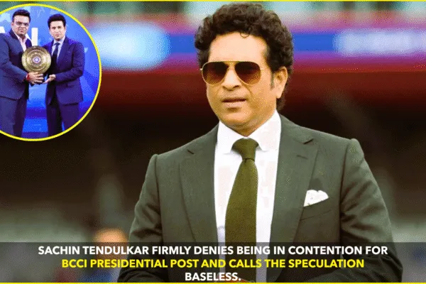 Sachin Tendulkar Quashes BCCI Presidency Speculation Sachin Tendulkar Quashes BCCI Presidency Speculation