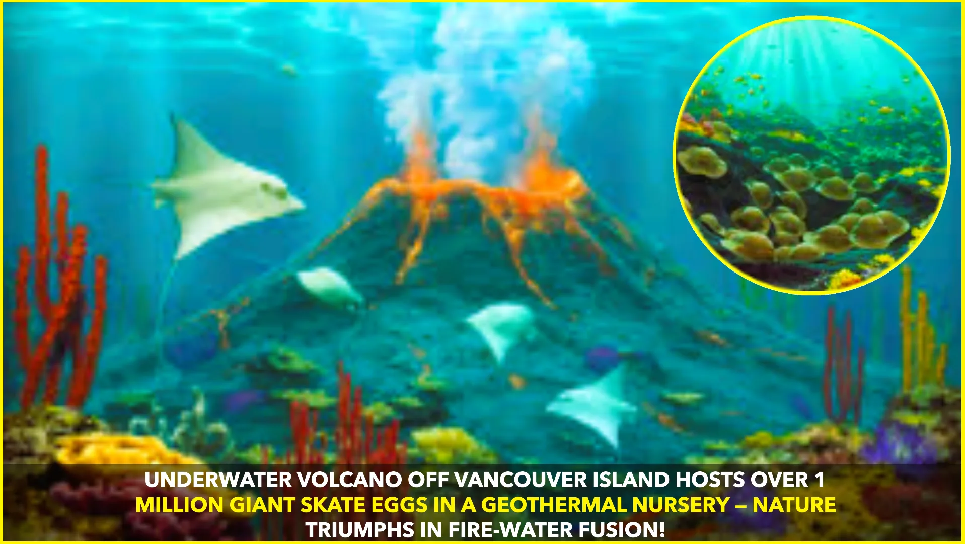 Volcano Nursery for Skate — Lava-Fed Underwater Eggs