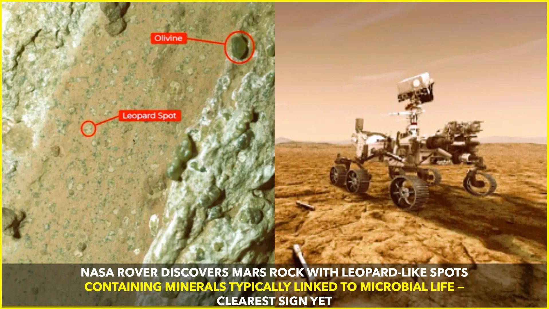 Potential Life Clues on Mars: Ancient Rock with Leopard Spots