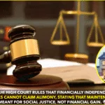 Delhi HC: No Alimony for Independent Spouse Delhi HC: No Alimony for Independent Spouse