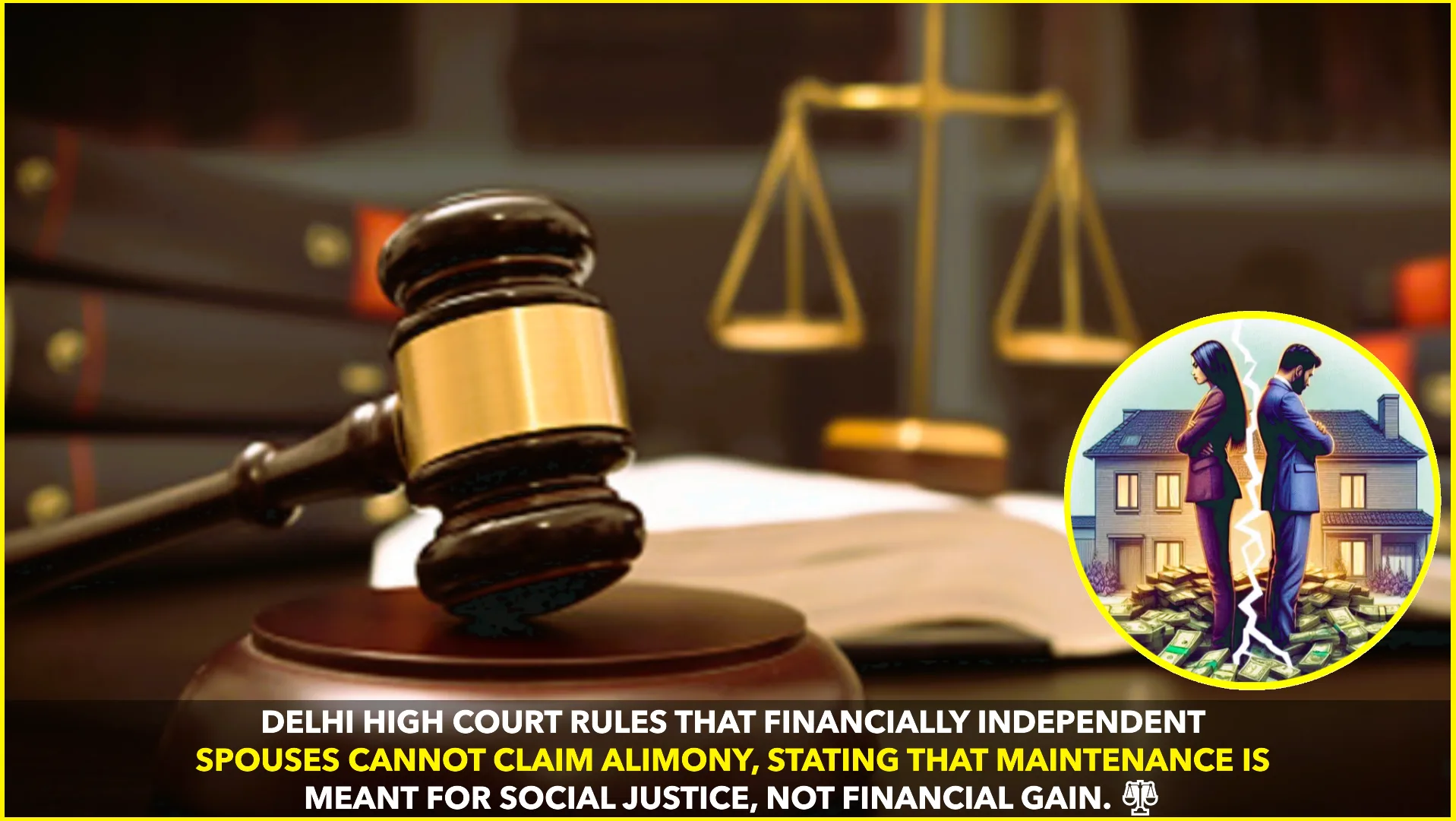 Delhi HC: No Alimony for Independent Spouse