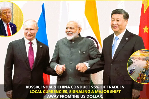 Russia, India & China Move 95% of Trade Away from the Dollar Russia, India & China Move 95% of Trade Away from the Dollar
