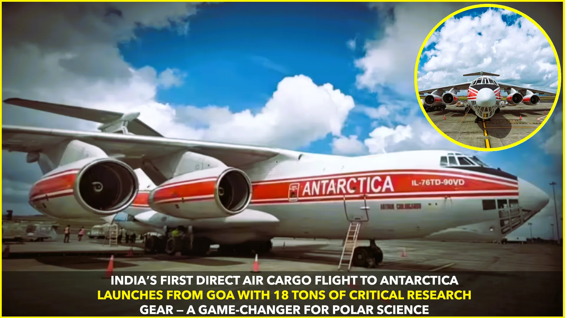 India’s First Direct Air Cargo Flight to Antarctica Takes Off from Goa