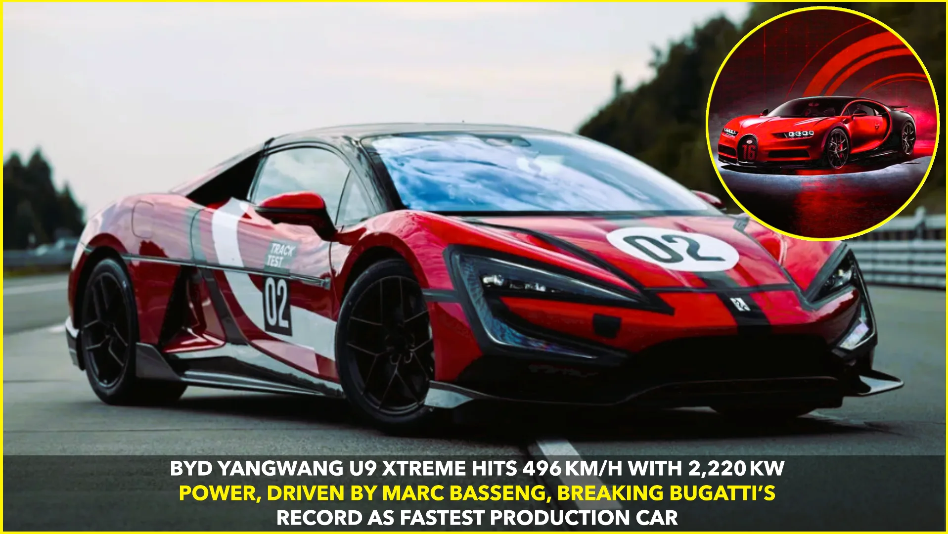 Electric King: Yangwang U9 Xtreme Tops 496 km/h