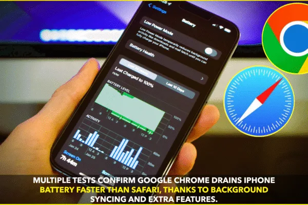 Chrome Drains iPhone Battery Faster Than Safari Chrome Drains iPhone Battery Faster Than Safari