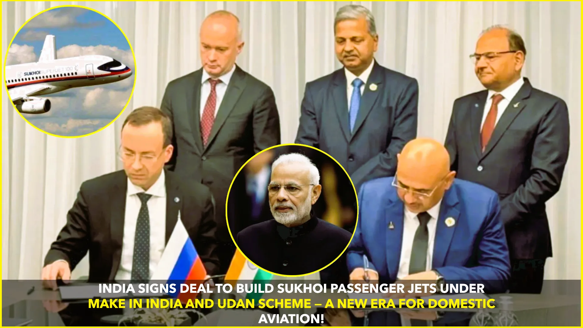 India to Build Sukhoi Passenger Jets with Russia