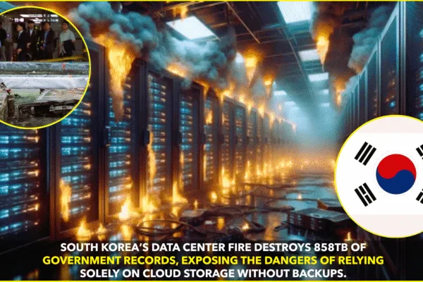 South Korea Data Center Fire Wipes Out 858TB Records