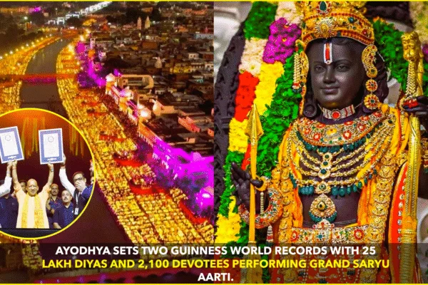AYODHYA SHINES: TWO GUINNESS RECORDS AT DEEPOTSAV AYODHYA SHINES: TWO GUINNESS RECORDS AT DEEPOTSAV