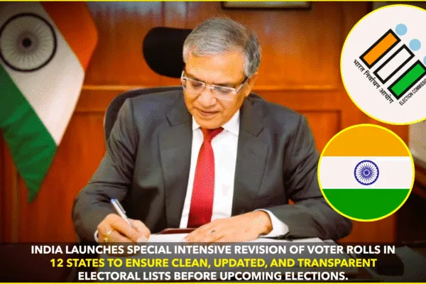 India launches Special Intensive Revision of voter rolls across 12 states India launches Special Intensive Revision of voter rolls across 12 states