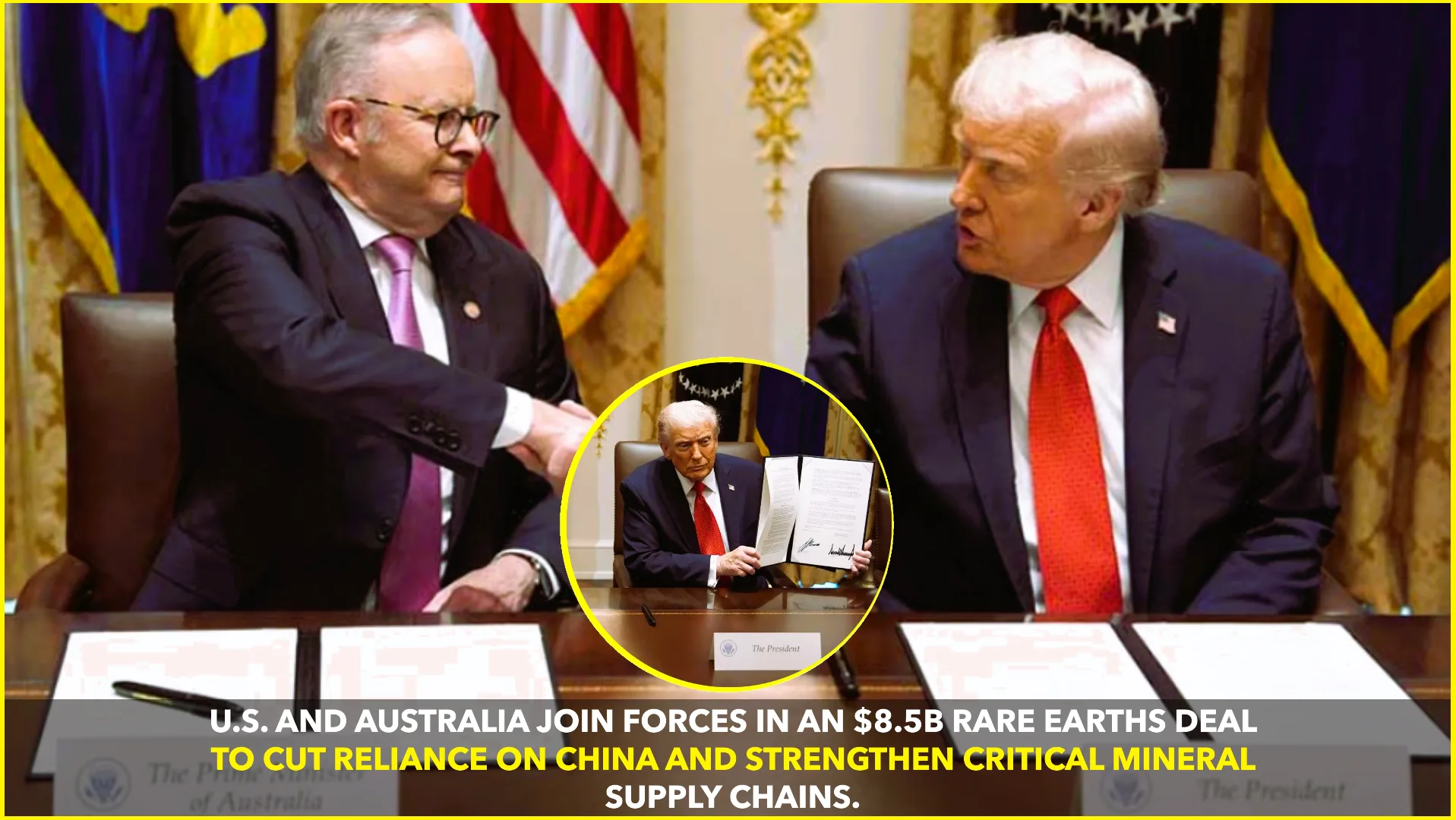 U.S. and Australia Ink $8.5 B Rare Earths Deal to Reduce Reliance on China