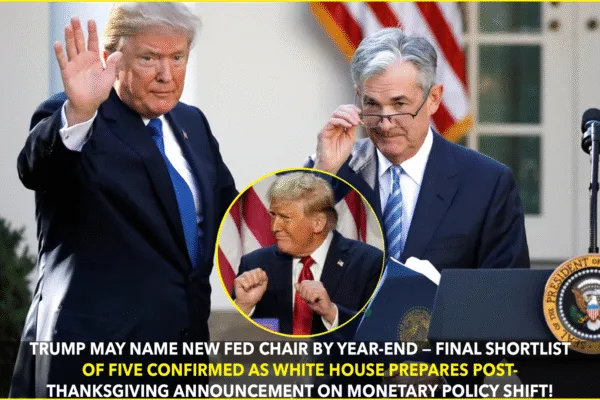 Trump Says He May Pick a New Fed Chair by Year-End: Five Finalists in Play Trump Says He May Pick a New Fed Chair by Year-End: Five Finalists in Play